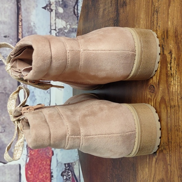 Sarah Jayne "Winnie" Faux Suede Moto Boots - Picture 5 of 11